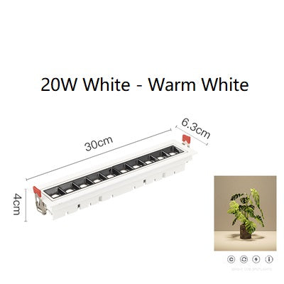 PLH Adjustable Recessed Linear Lego Downlight 10W/20W with 3000K/4000K/6000K Tone