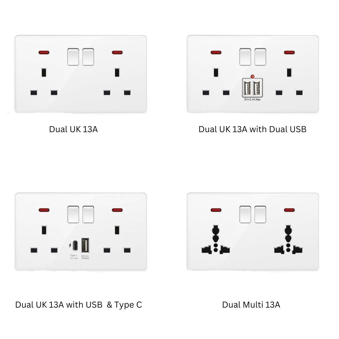 PLH Universal Multi-Purpose Power Socket White