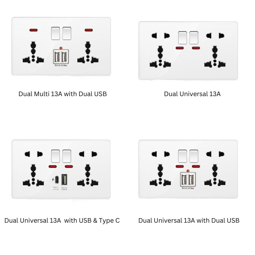 PLH Universal Multi-Purpose Power Socket White