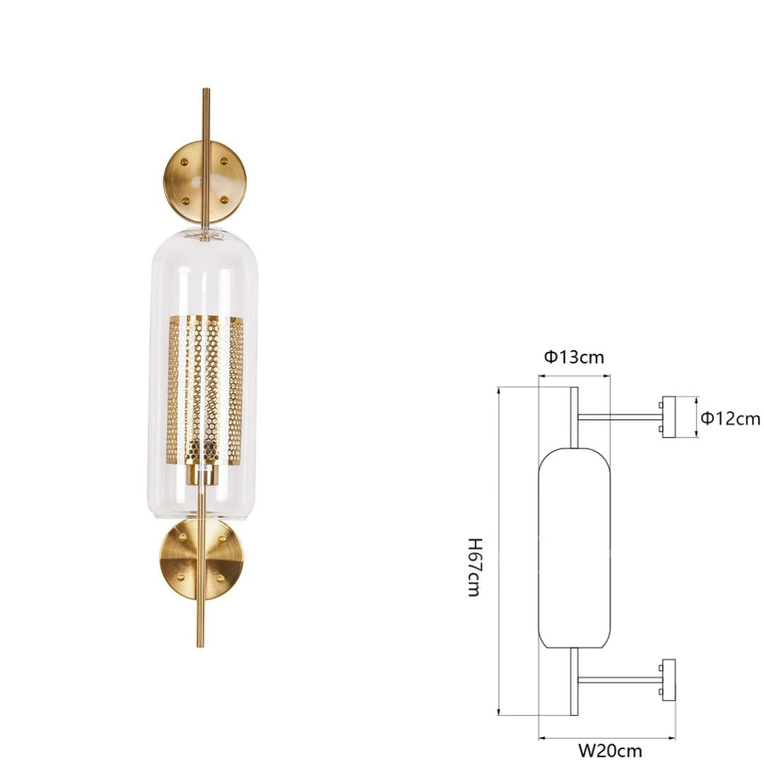 PLH JACQUARD Chiswick Glass Wall Light