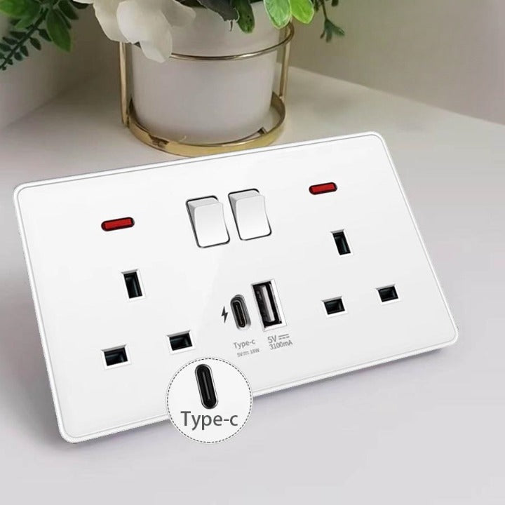 PLH Universal Multi-Purpose Power Socket White