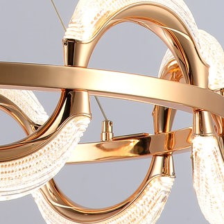 PLH LUX Crystal Infinity Chandelier Light with Remote Control