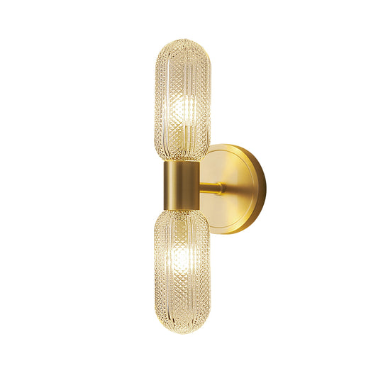 PLH LUX Bali Glass and Copper Wall Light with G9 Bulb