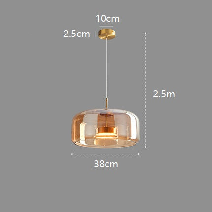 PLH LUX Crystal Glass Hanging Pendant Light