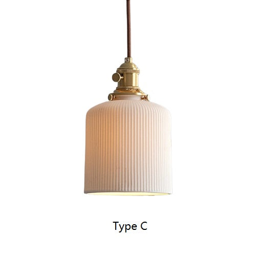 PLH NORDIC Copper & Ceramic Hanging Pendant Light