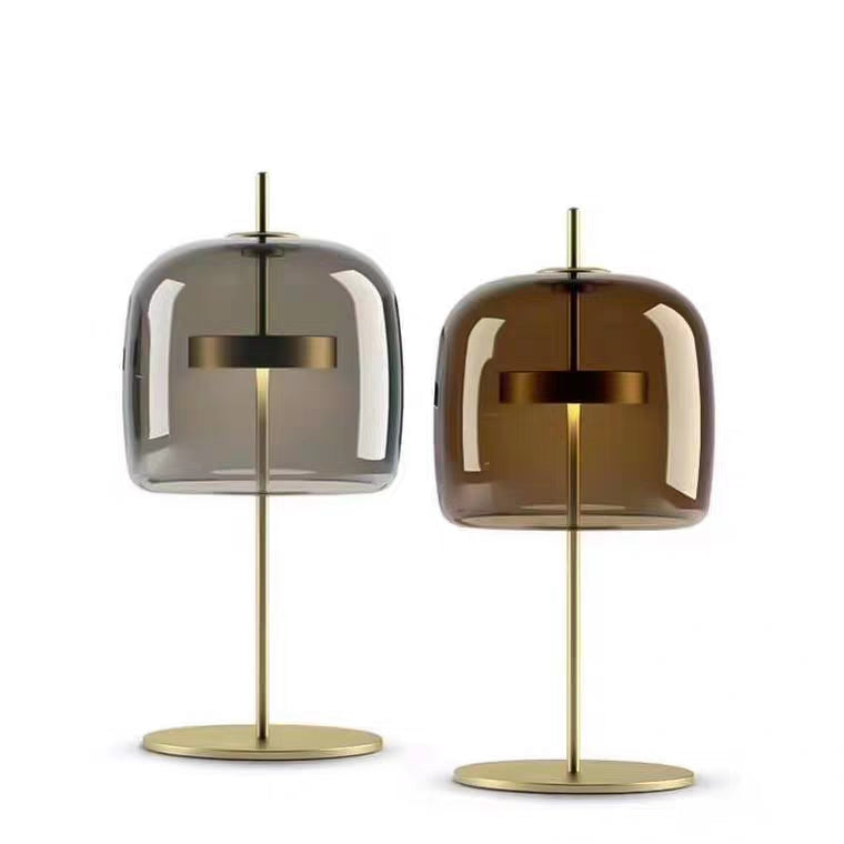 PLH LUX Nordic Designer Glass and Aluminium Table Lamp