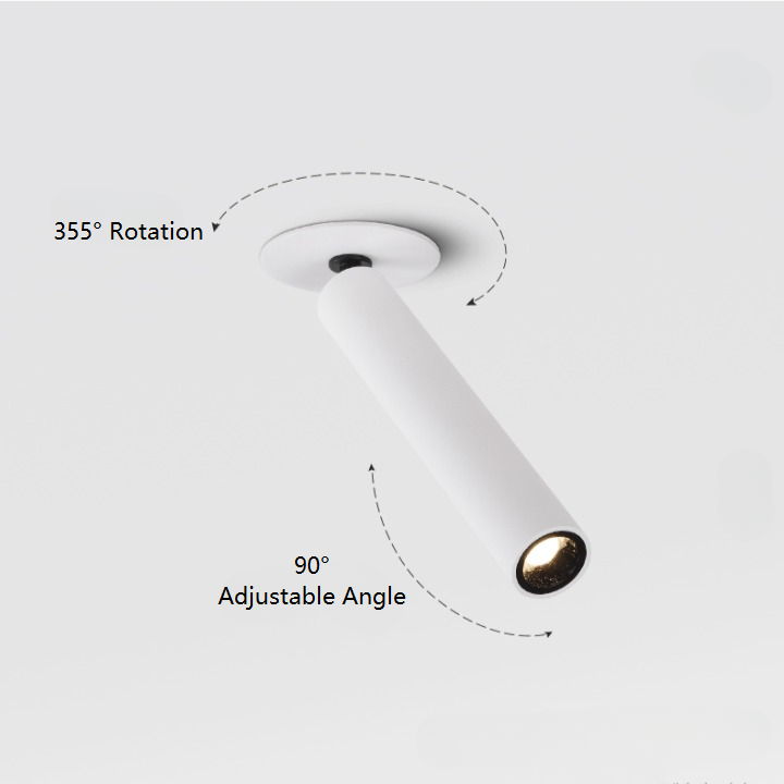 PLH Adjustable Long Rotatable Ceiling Recessed Spotlight