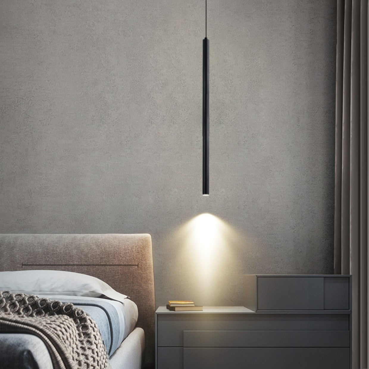 PLH NORDIC Long Vertical Tri Tone Pendant Light