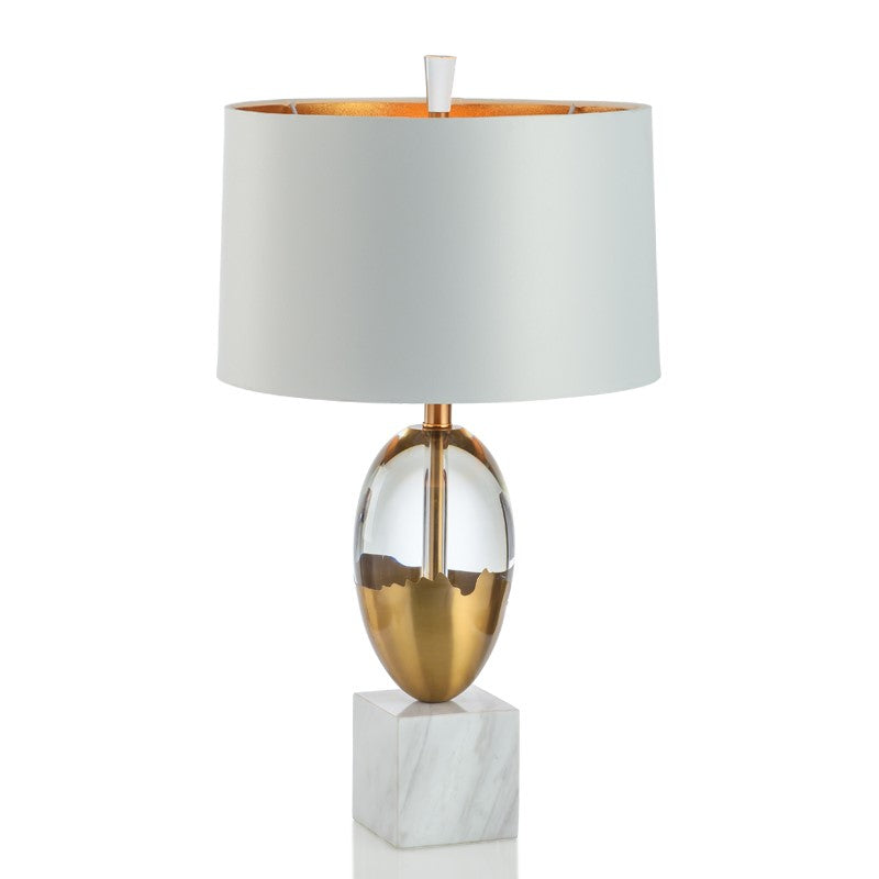 PLH ITALN Crystal Marble Table Lamp