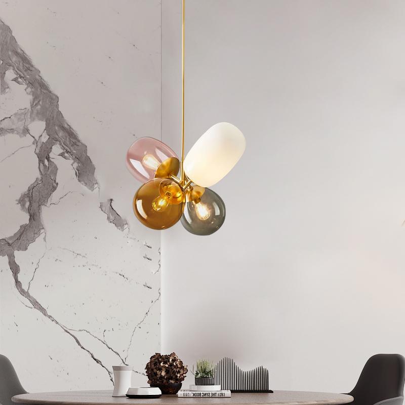 PLH Nordic Colourful Balloon Crystal Glass Pendant Light