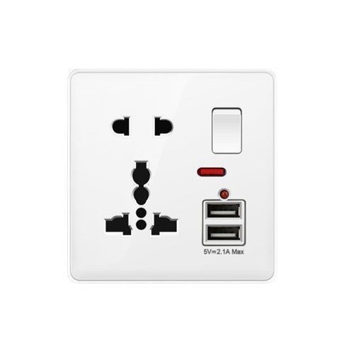 PLH Universal Multi-Purpose Power Socket White