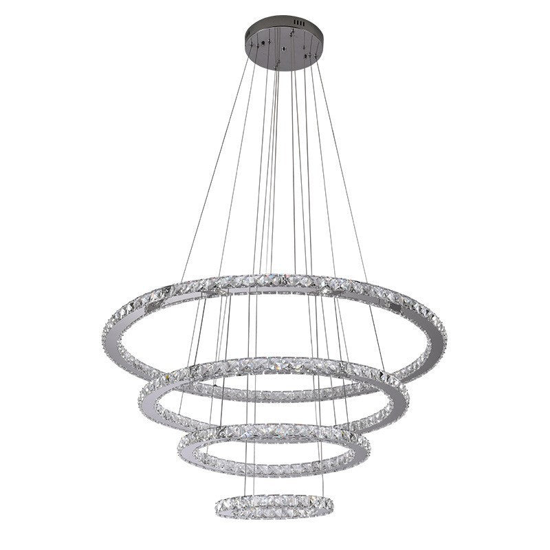 PLH Crystal Glass HALO Ring Pendant Light