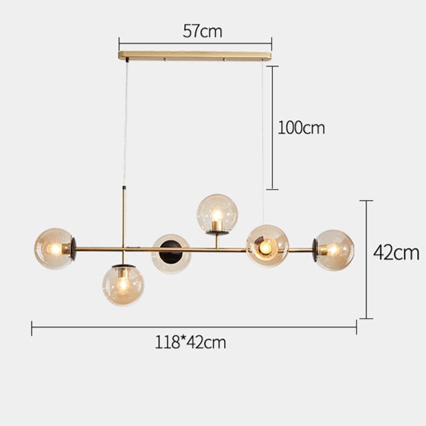 PLH Horizontal Bubble E27 Pendant Light