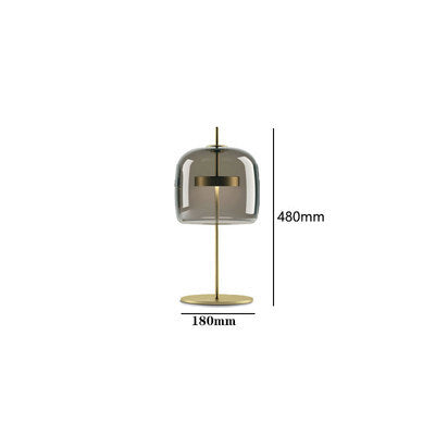 PLH LUX Nordic Designer Glass and Aluminium Table Lamp