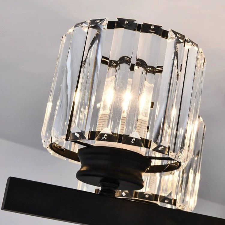 PLH Modern Contemporary Crystal Glass Wall Light with E27 Warm 3000K Bulb