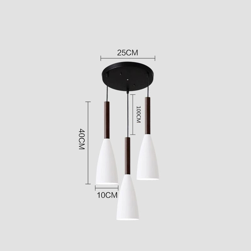 PLH NORDIC Modern Contemporary Dining Horizontal/Round Pendant Light with Light Bulb