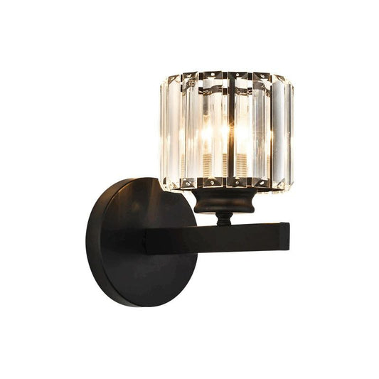 PLH Modern Contemporary Crystal Glass Wall Light with E27 Warm 3000K Bulb