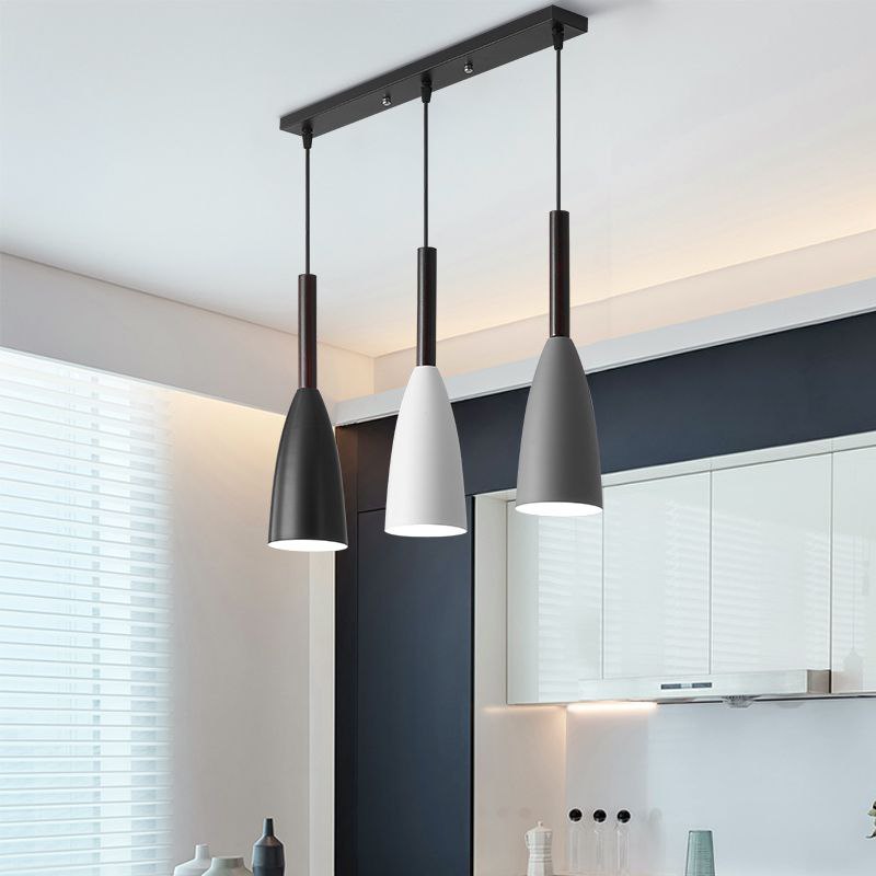 PLH NORDIC Modern Contemporary Dining Horizontal/Round Pendant Light with Light Bulb