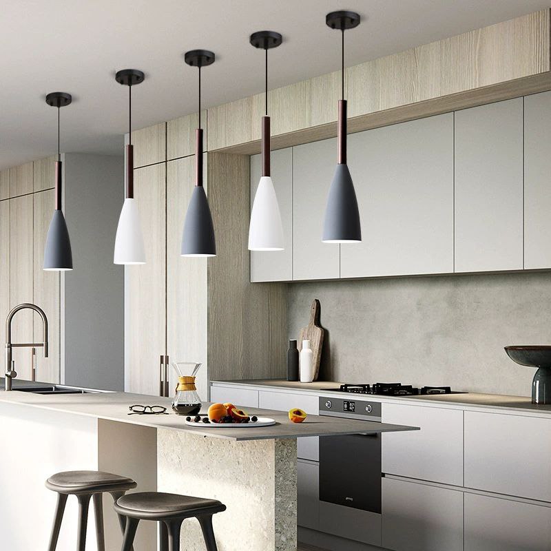 PLH NORDIC Modern Contemporary Dining Horizontal/Round Pendant Light with Light Bulb