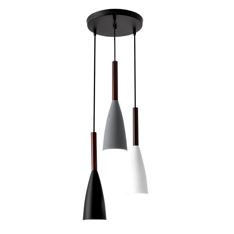 PLH NORDIC Modern Contemporary Dining Horizontal/Round Pendant Light with Light Bulb