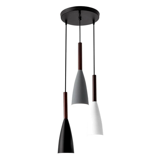 PLH NORDIC Modern Contemporary Dining Horizontal/Round Pendant Light with Light Bulb