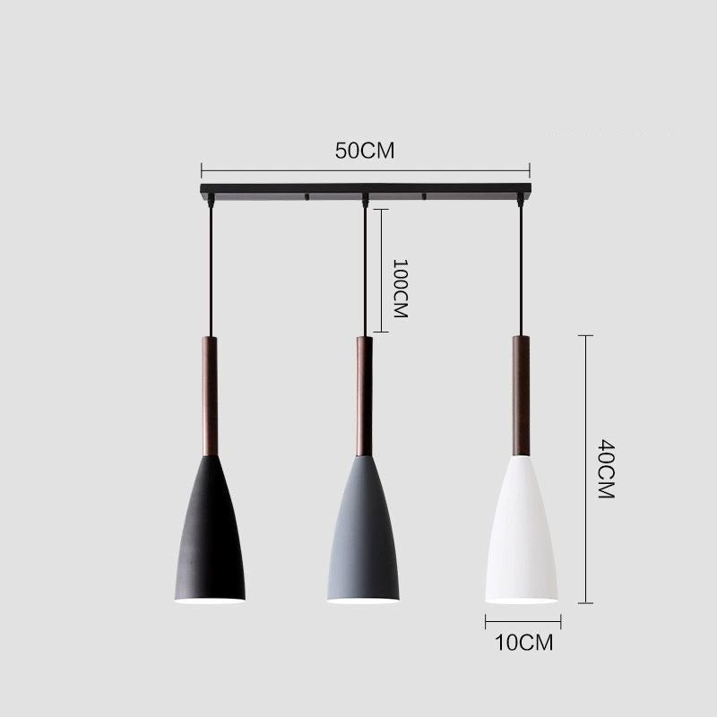 PLH NORDIC Modern Contemporary Dining Horizontal/Round Pendant Light with Light Bulb
